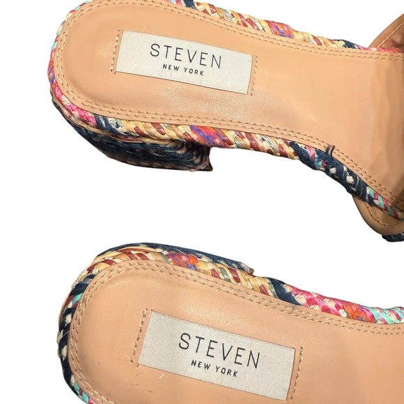 STEVEN NEW YORK Blythe Sandal Multicolor Woven Slide Sandals - Picture 6 of 11